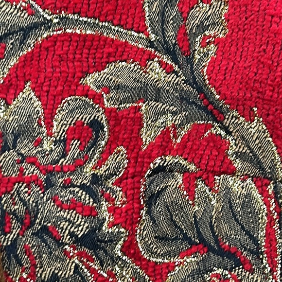 Indigo Moon vintage jacket. Size 1X. Red, black, gold tapes/chenille pattern. - Picture 4 of 13